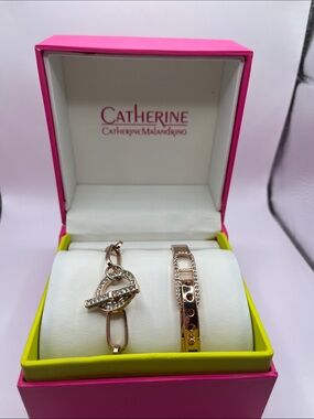 Catherine Malandrino Rose Gold Bracelet Set with Crystals